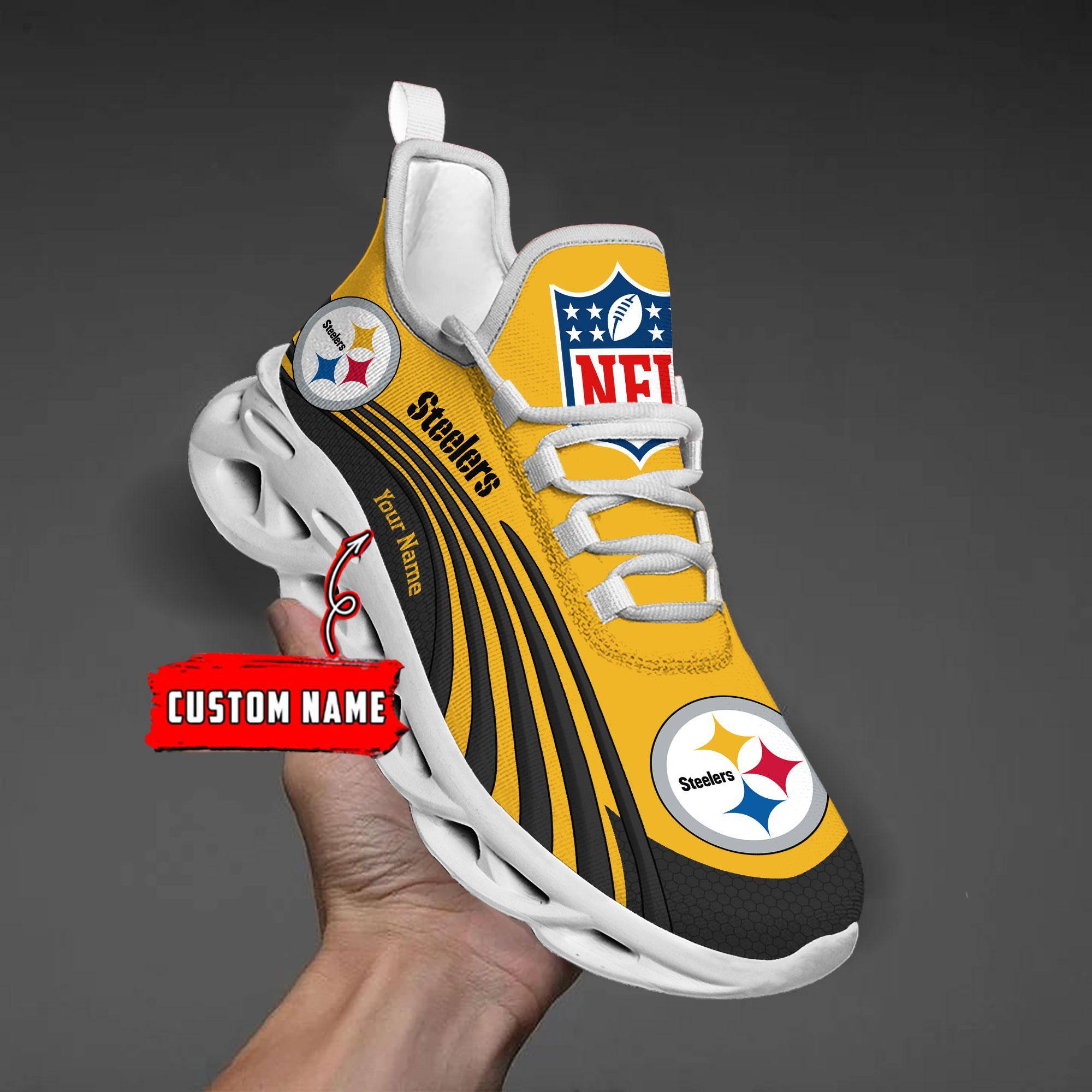 nordmerch pittsburgh steelers max soul shoes sneakers for men and women lnatt