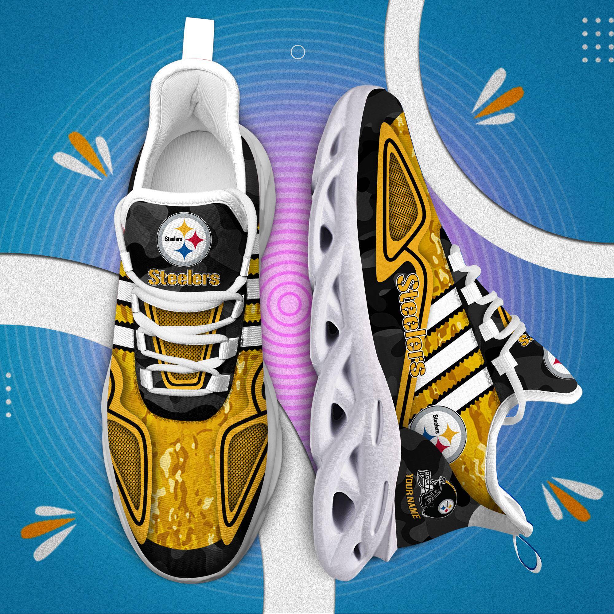 nordmerch pittsburgh steelers max soul shoes sneakers for men and women pc4er