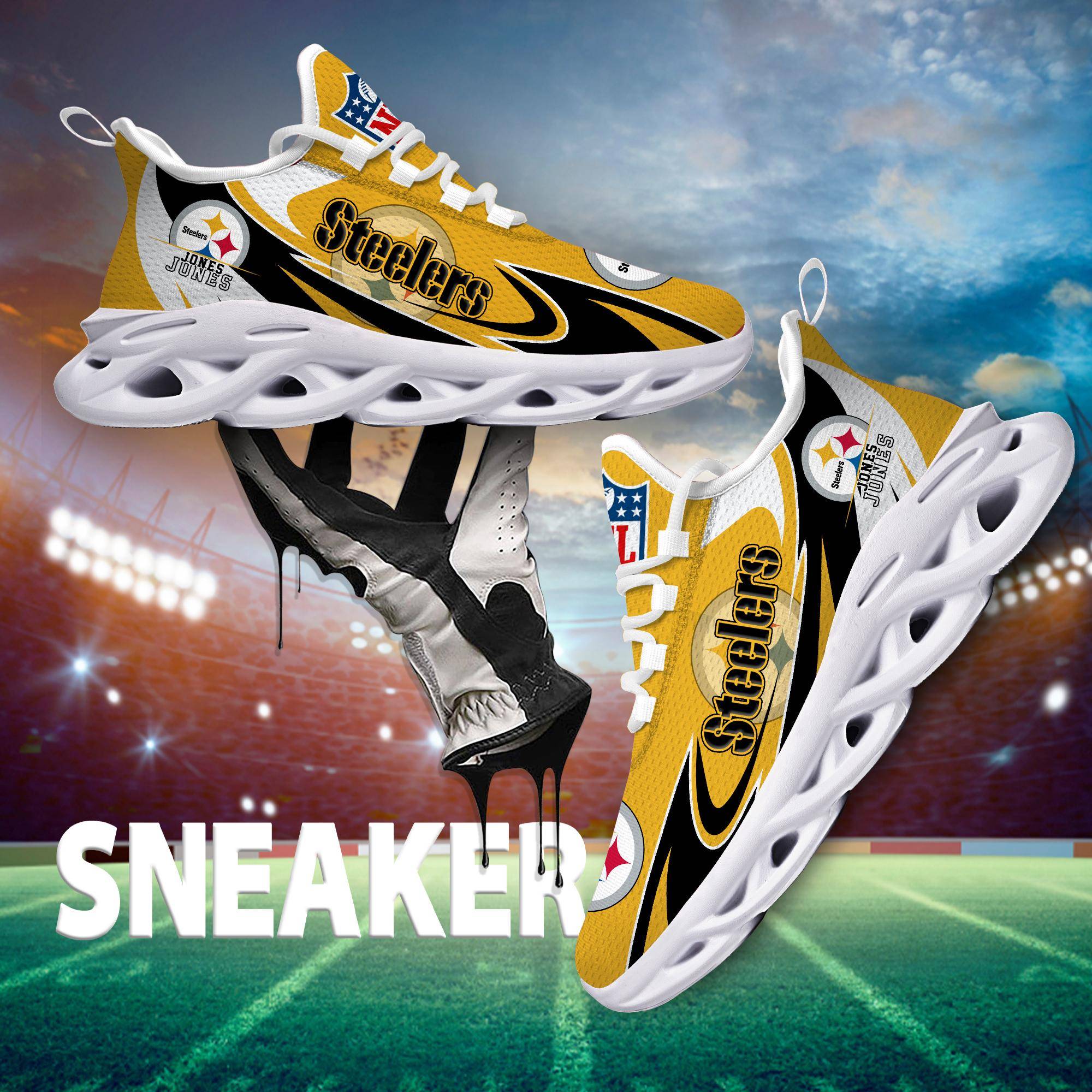 nordmerch pittsburgh steelers max soul shoes sneakers for men and women qspoo