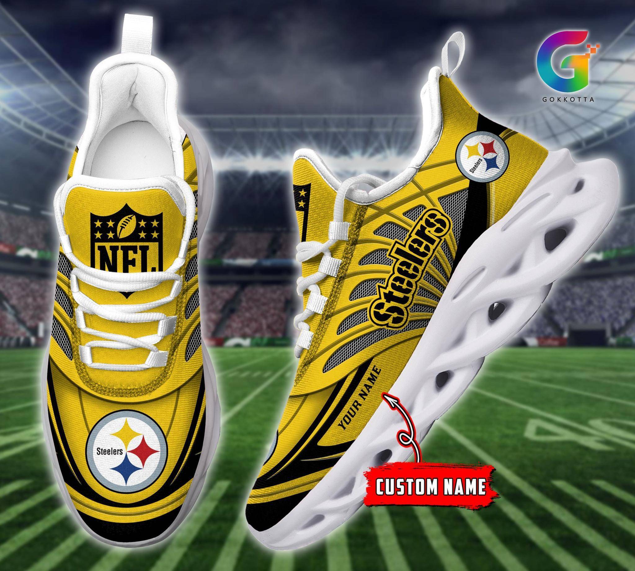 nordmerch pittsburgh steelers max soul shoes sneakers for men and women sqslz