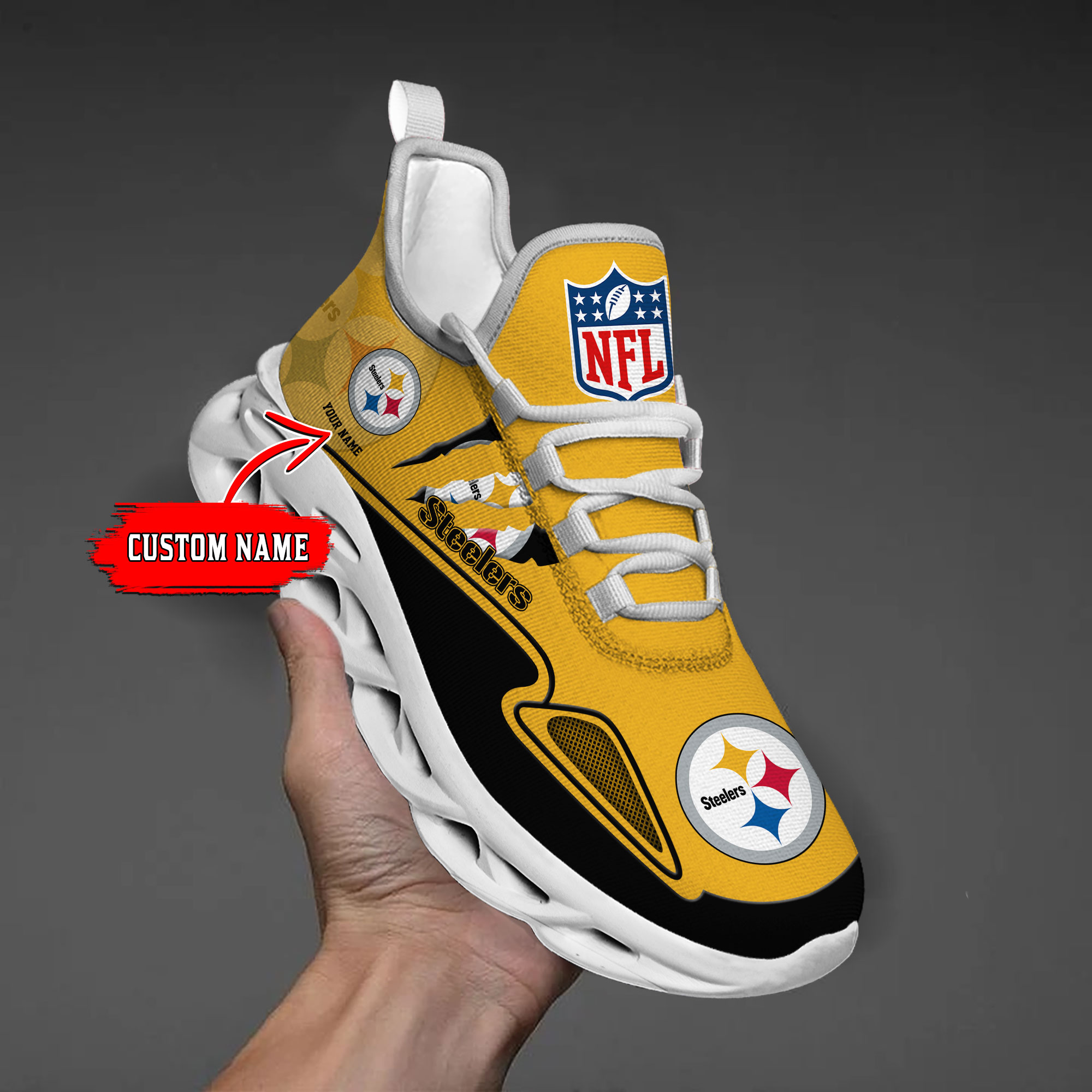 nordmerch pittsburgh steelers max soul shoes sneakers for men and women wwabe