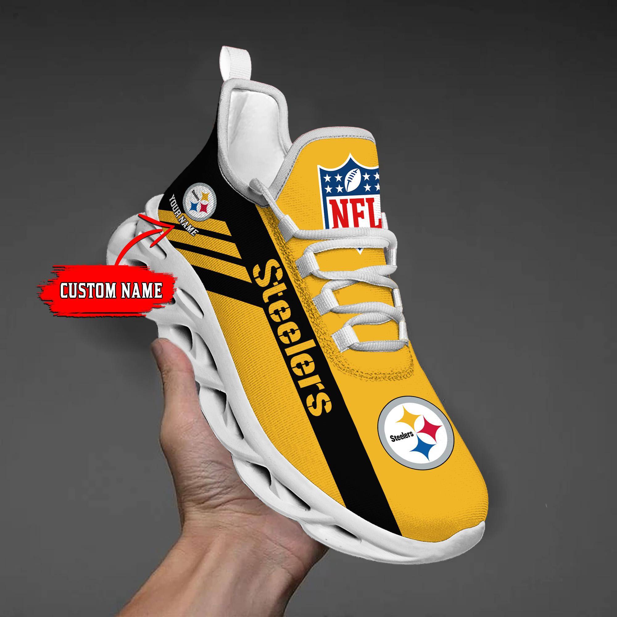 nordmerch pittsburgh steelers max soul shoes sneakers for men and women ybhvj