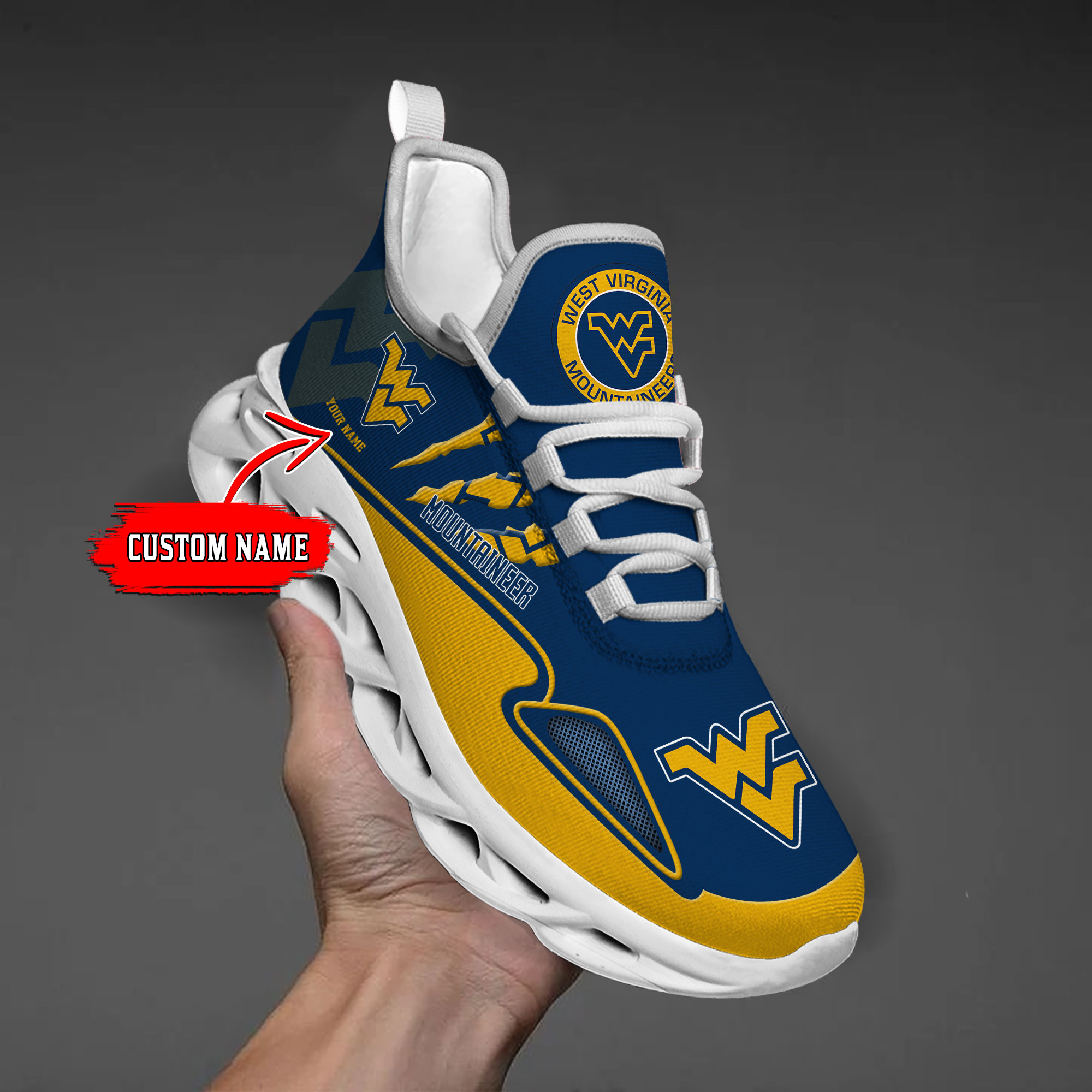 nordmerch west virginia mountaineers max soul shoes sneakers for men and women lgnto