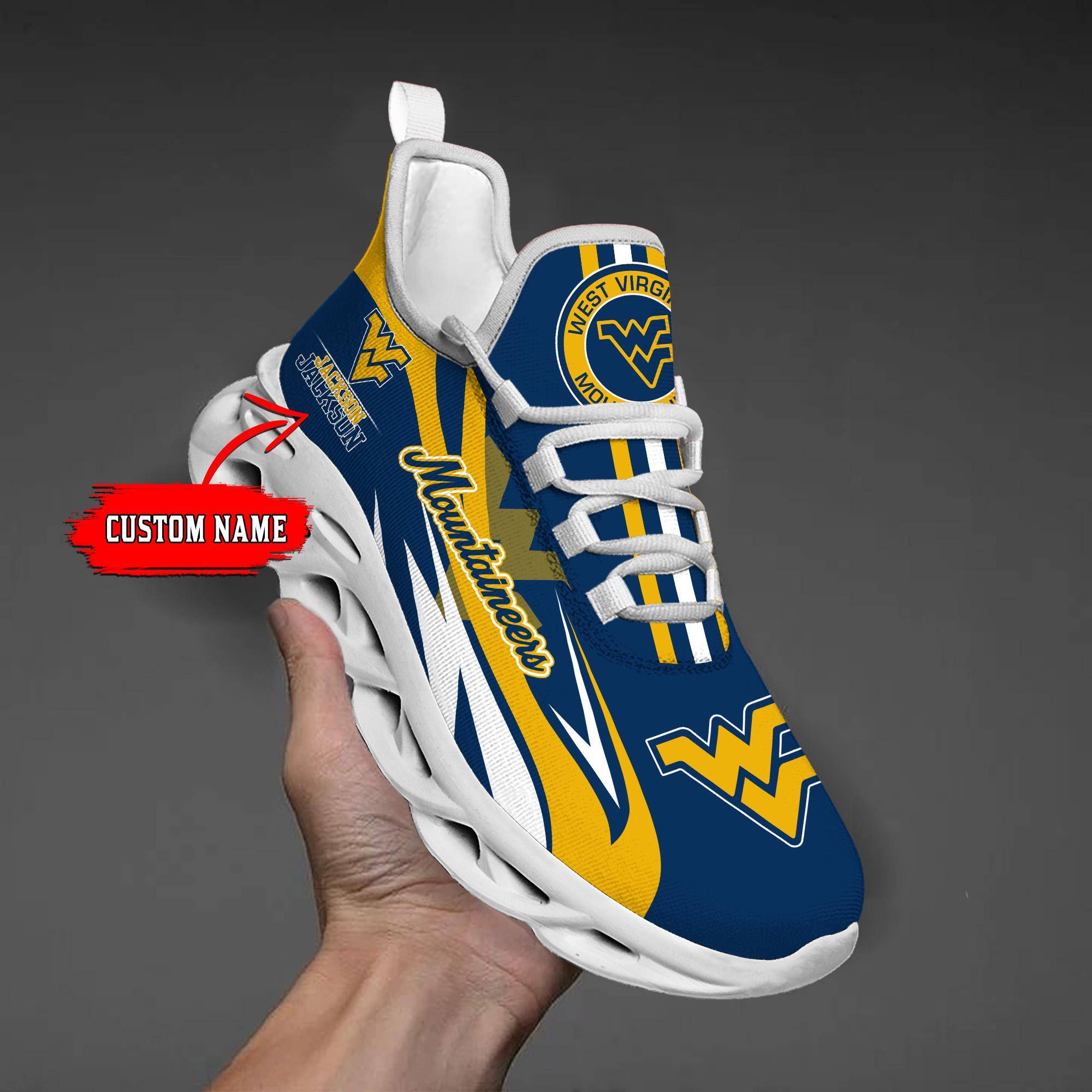 nordmerch west virginia mountaineers max soul shoes sneakers for men and women rsuls