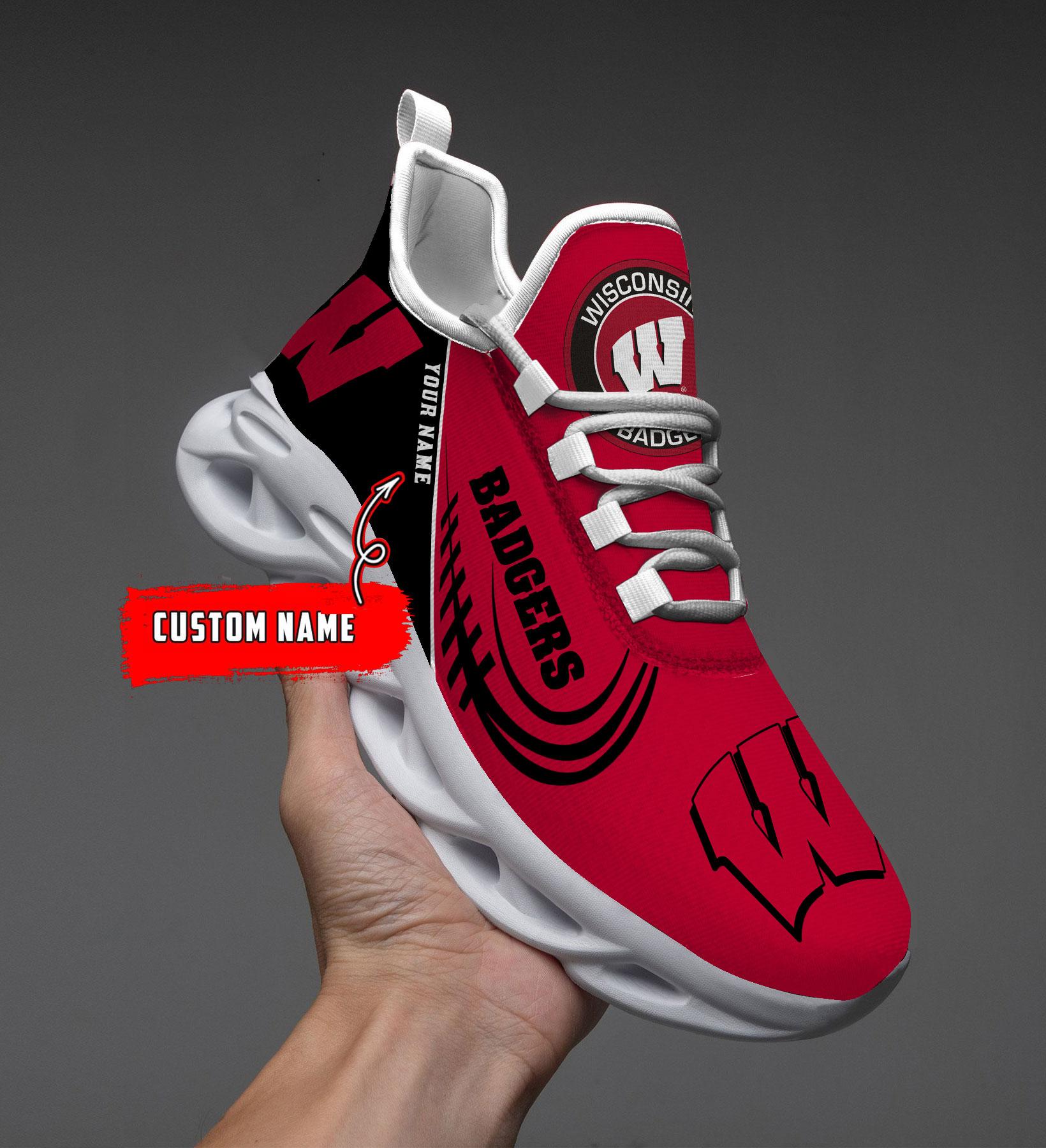 nordmerch wisconsin badgers max soul shoes sneakers for men and women 0afwi