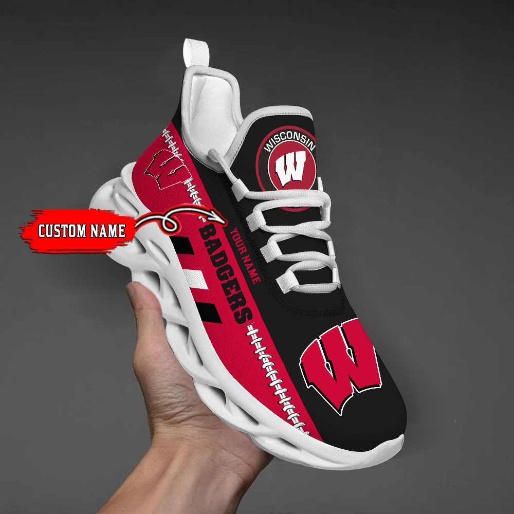 nordmerch wisconsin badgers max soul shoes sneakers for men and women ekrsu