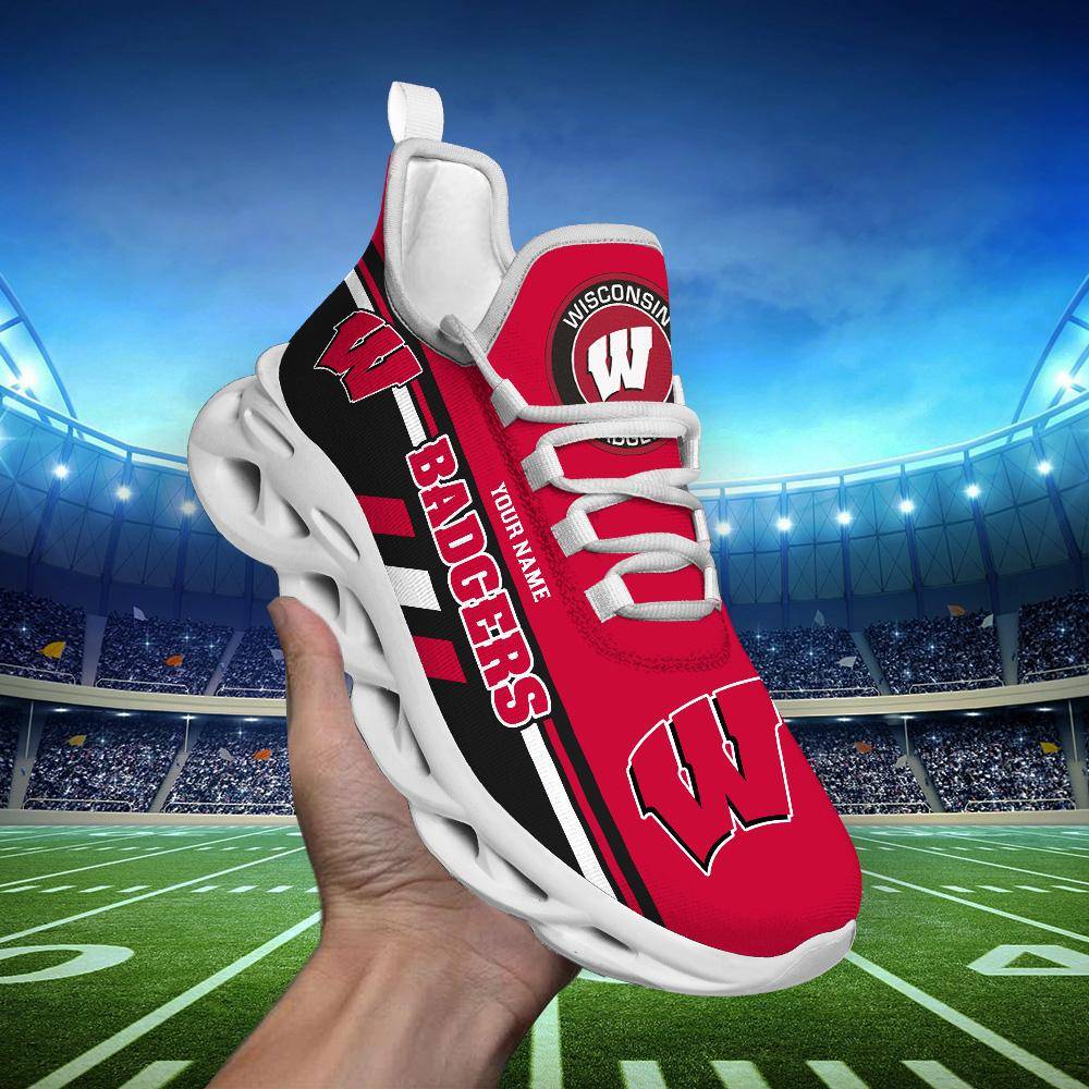 nordmerch wisconsin badgers max soul shoes sneakers for men and women kr2ve