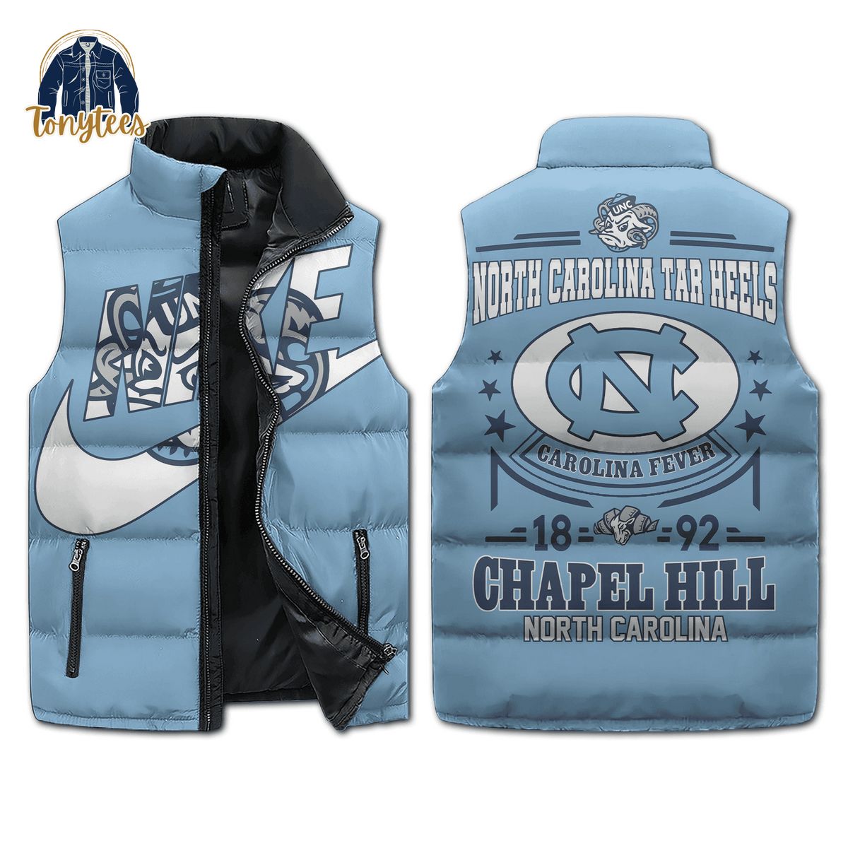 north carolina tar heels nike puffer sleeveless jacket 1 l5vs8