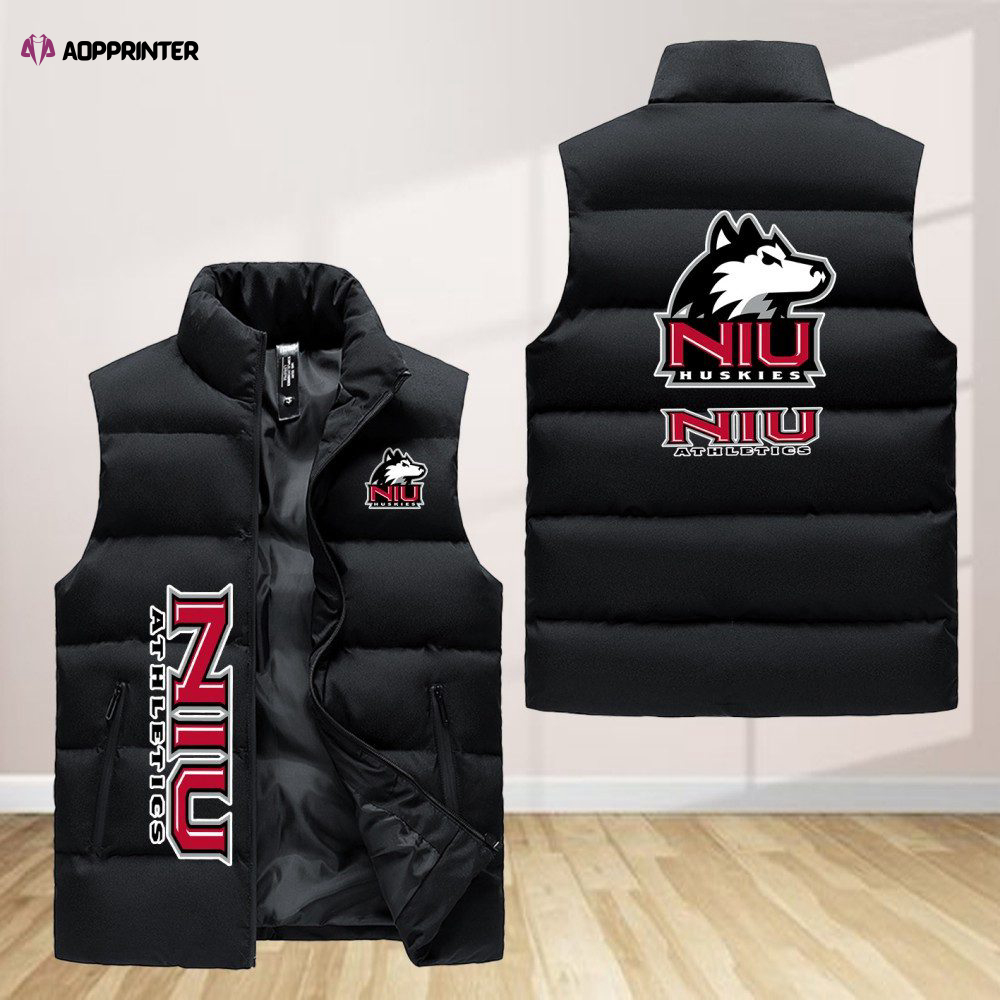 northern illinois huskies sleeveless puffer jacket custom for fans gifts