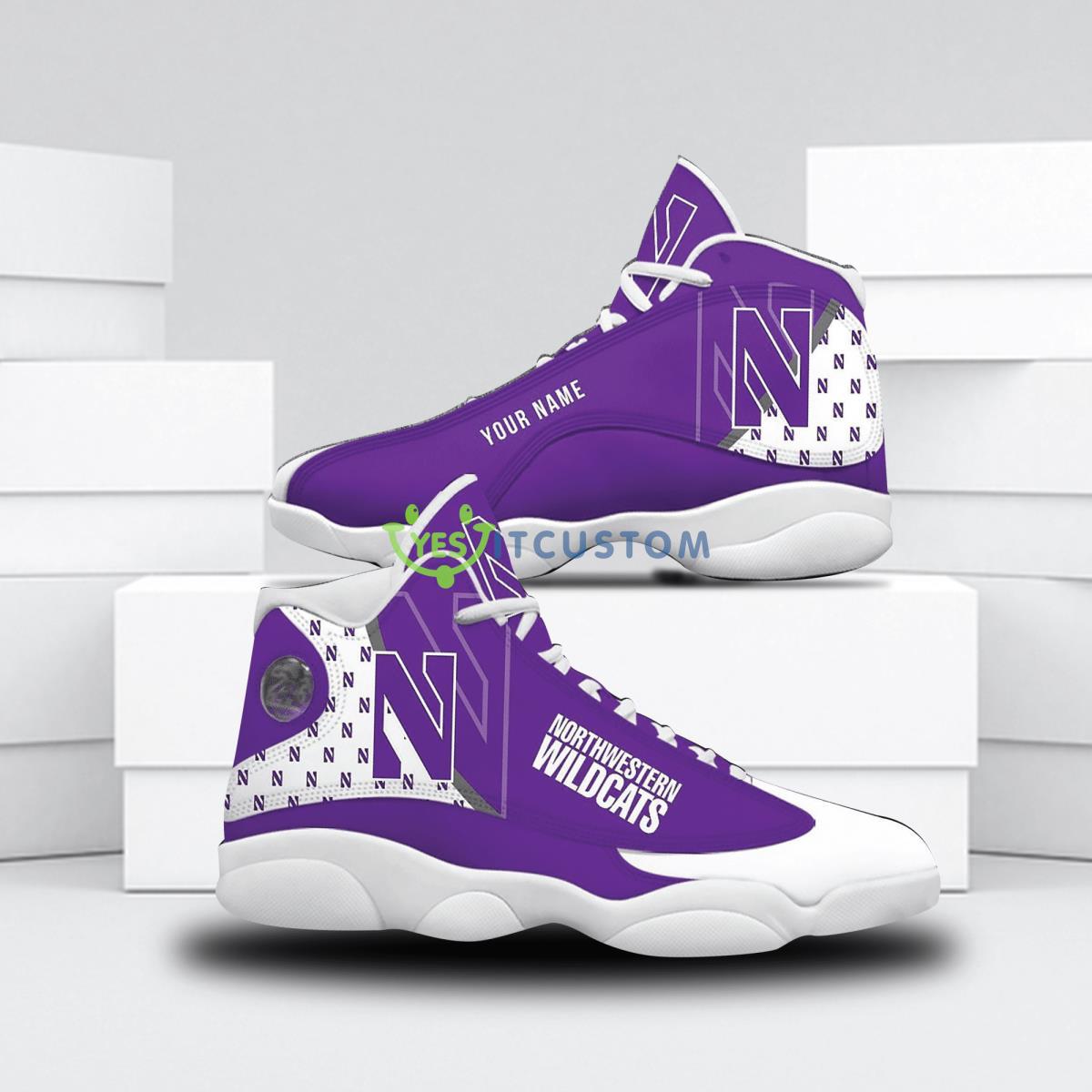 northwestern wildcats football best custom name air jordan 13 shoes