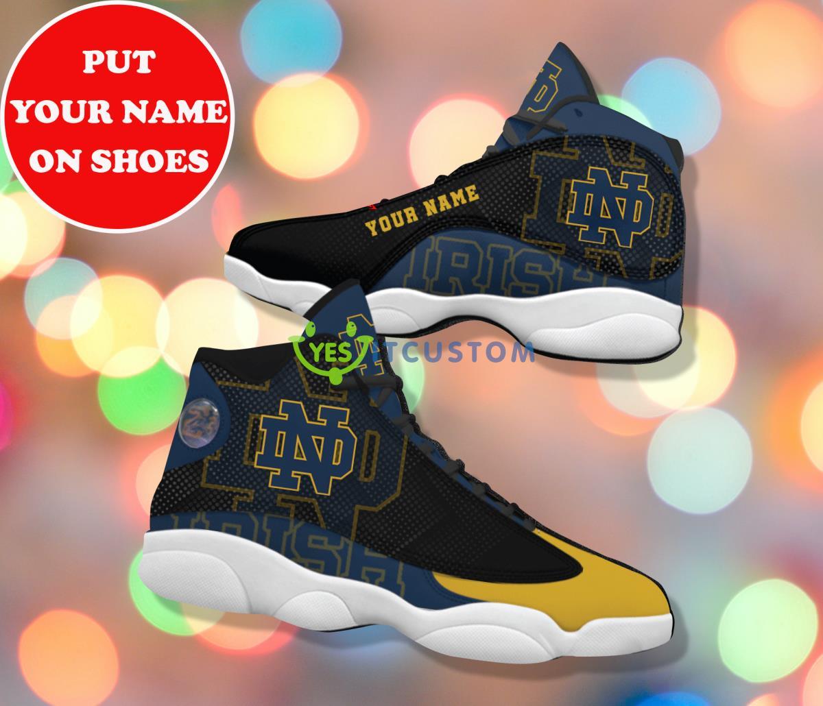 notre dame fighting irish football team best custom name air jordan 13 shoes