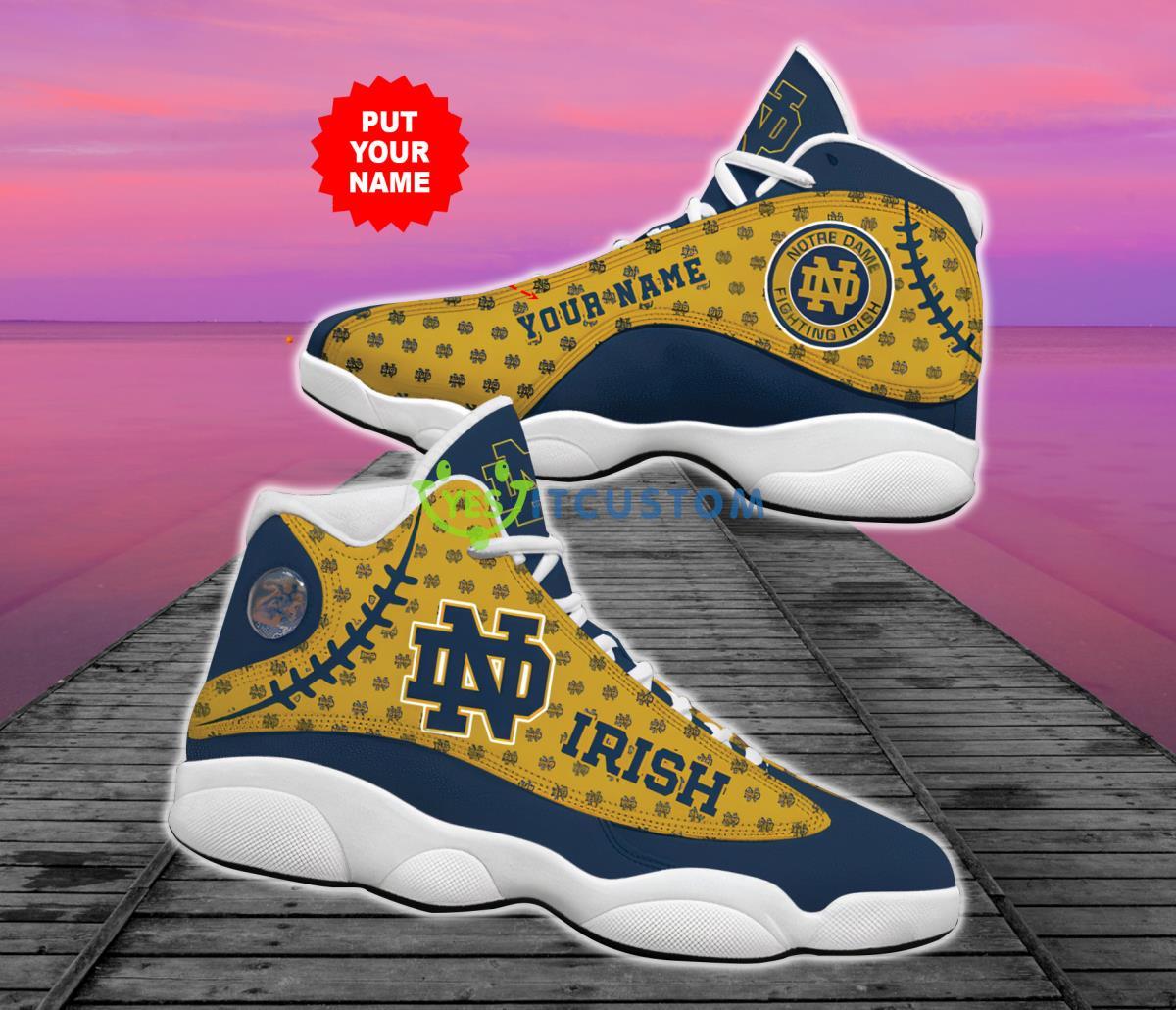 notre dame fighting irish football team personalized air jordan 13 for fans