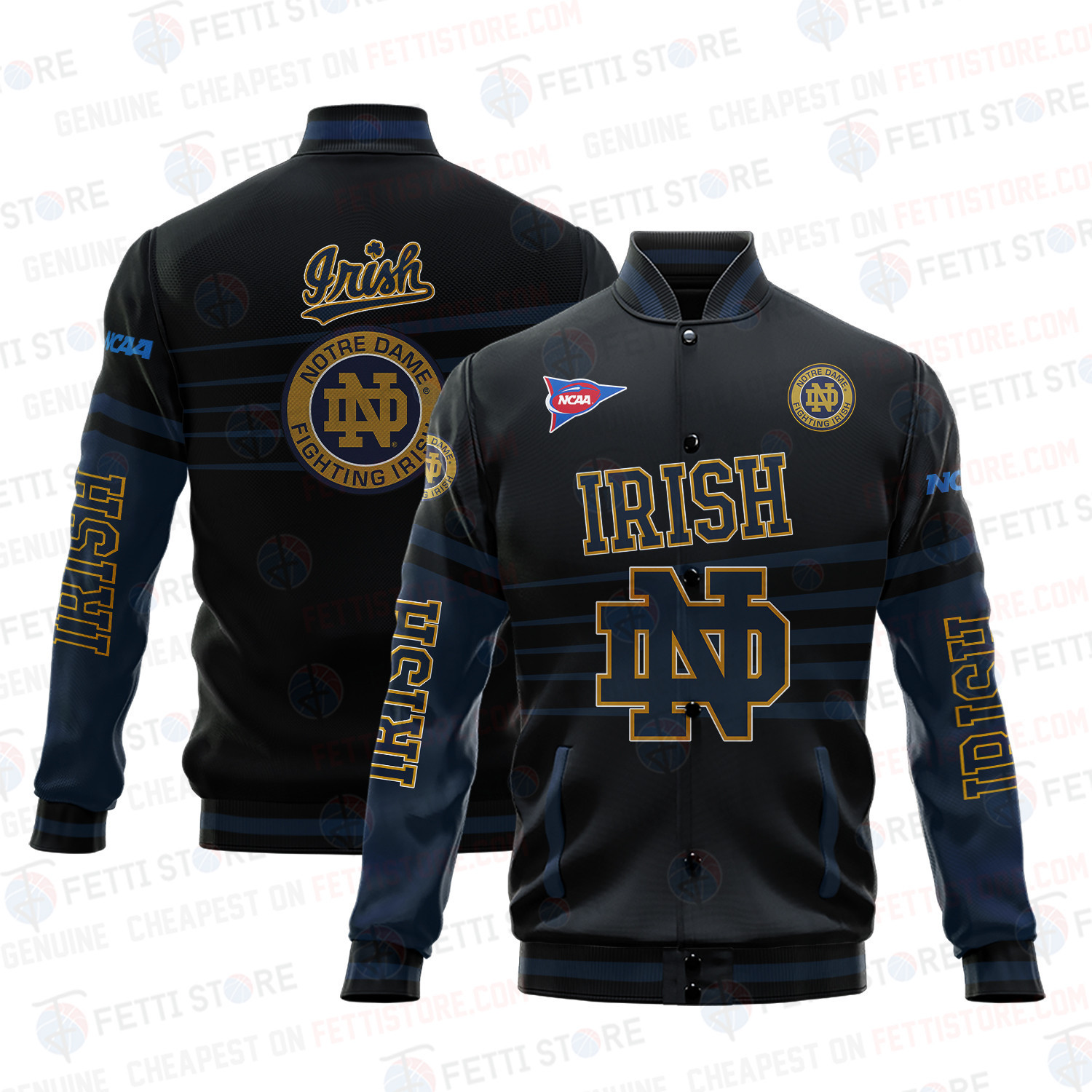 notre dame fighting irish ncaa baseball varsity jacket baseball jacket all over print v1 va7qf