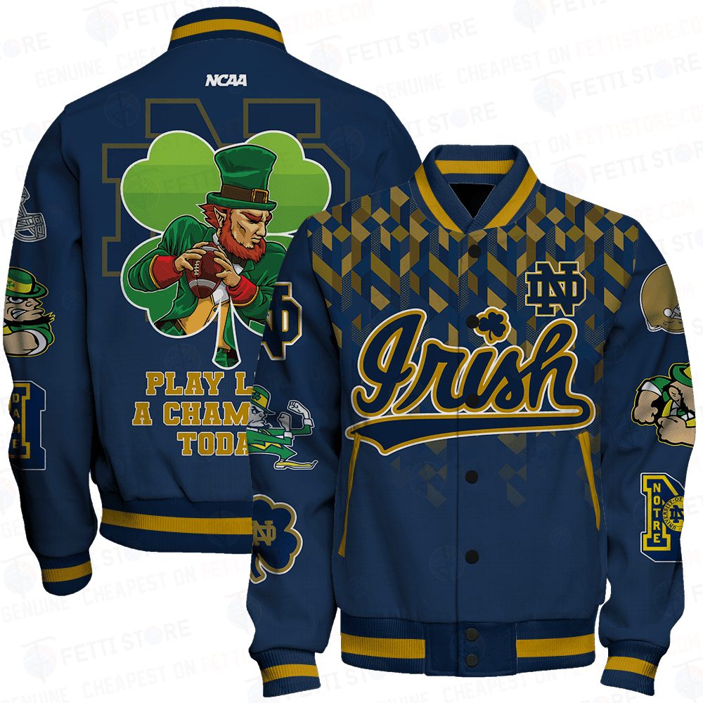 notre dame fighting irish ncaa division football baseball varsity jacket baseball jacket all over print stm v2 7iqiy