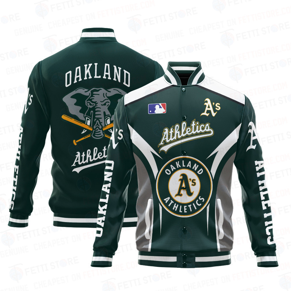 oakland athletics baseball mascot pattern baseball varsity jacket baseball jacket all over print sh1 jruaf