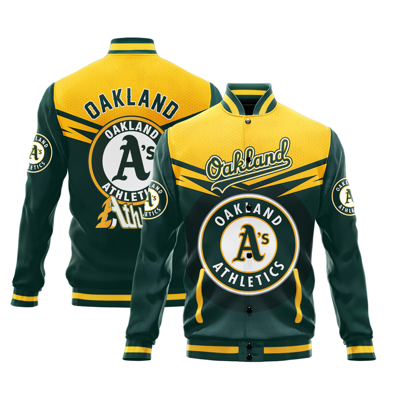 oakland athletics mlb baseball varsity jacket baseball jacket all over print v7 wcrnj