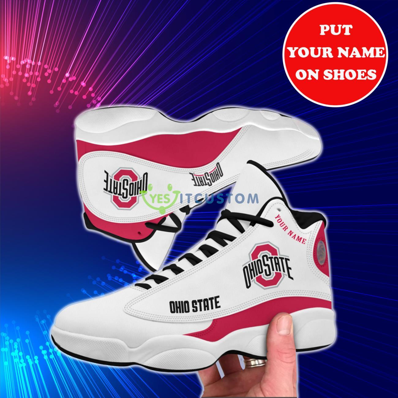 ohio state buckeyes football team best custom name air jordan 13 shoes