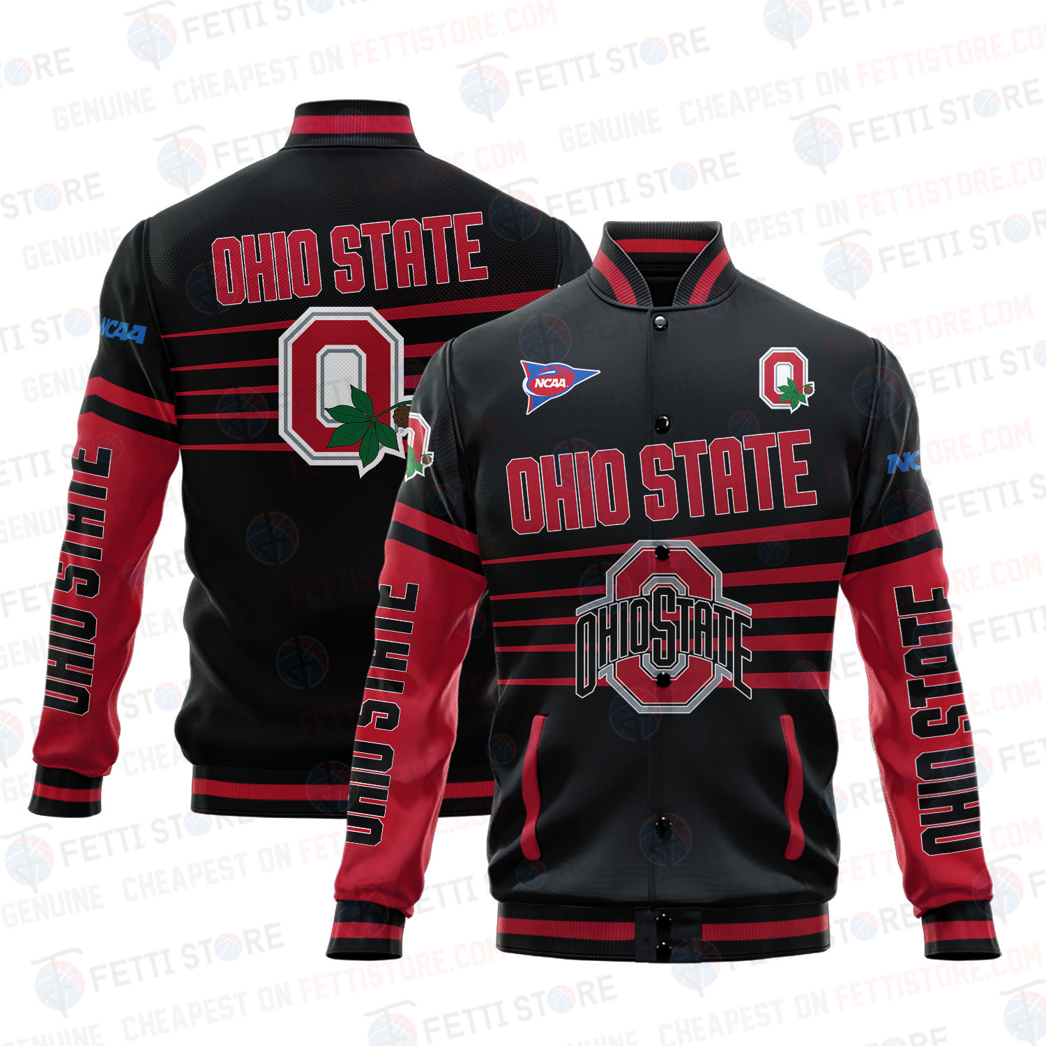 ohio state buckeyes ncaa baseball varsity jacket baseball jacket all over print v1 b5q5x