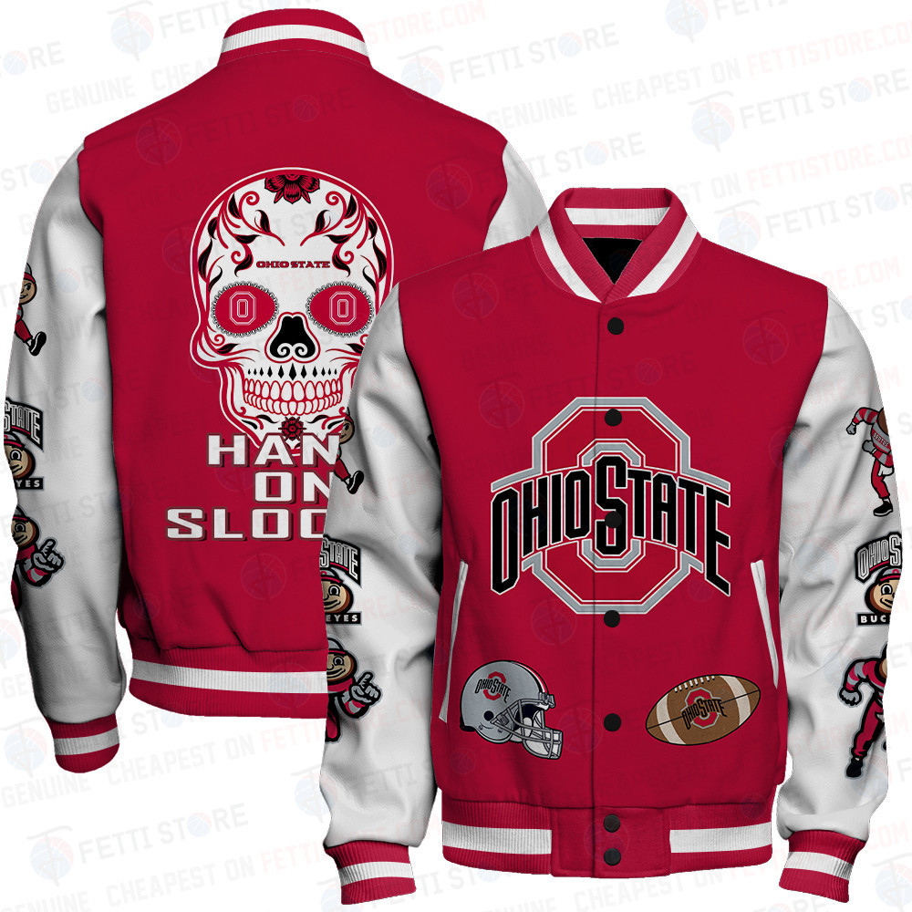 ohio state buckeyes ncaa football baseball varsity jacket baseball jacket all over print stm likt0