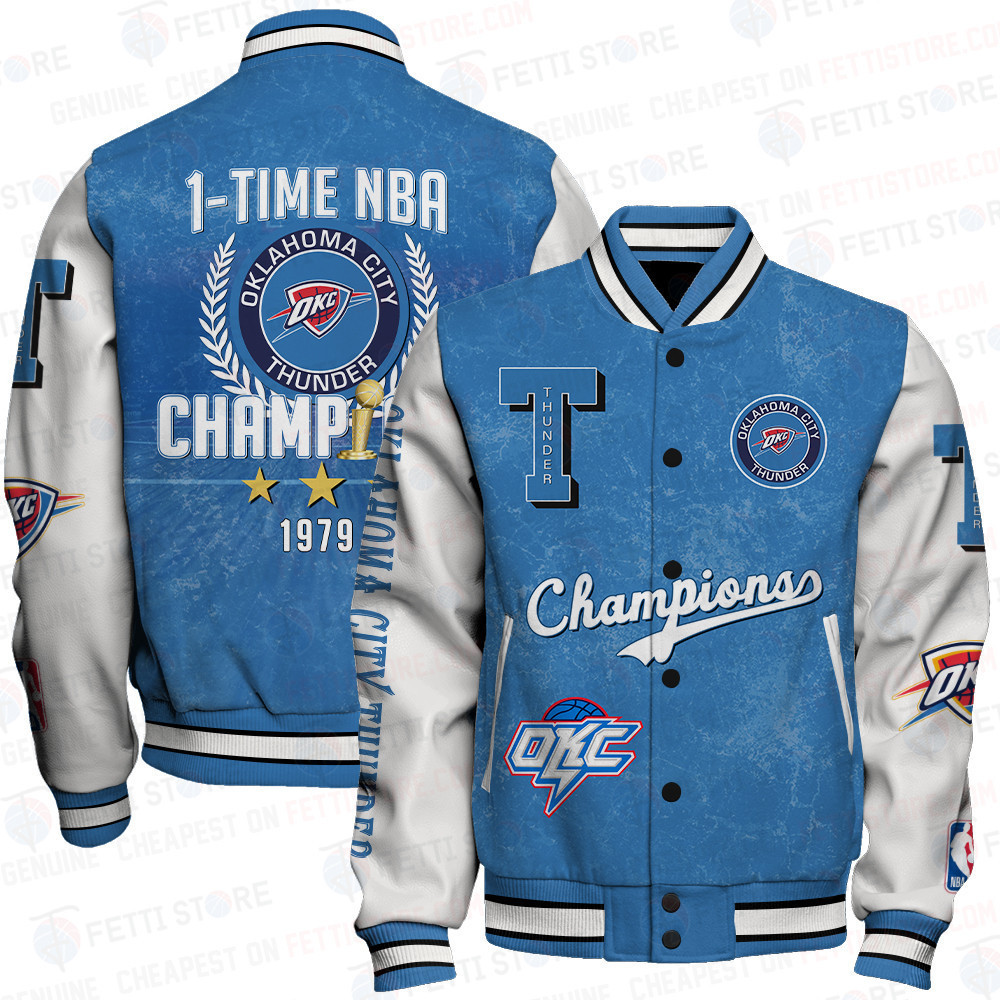 oklahoma city thunder 1x champions print baseball varsity jacket baseball jacket all over print sfat v4 1qw2d