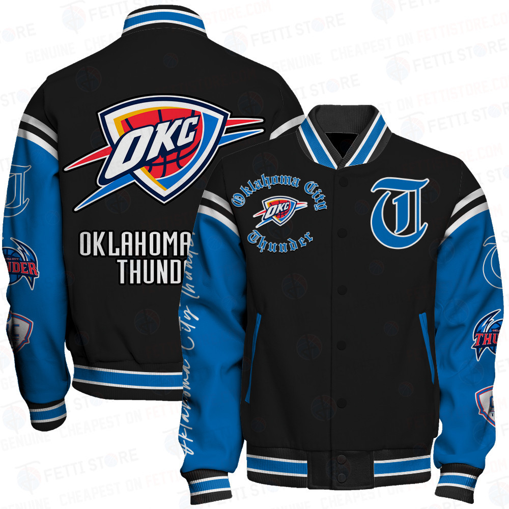 oklahoma city thunder nba baseball varsity jacket baseball jacket all over print sfat v12 xjgyw