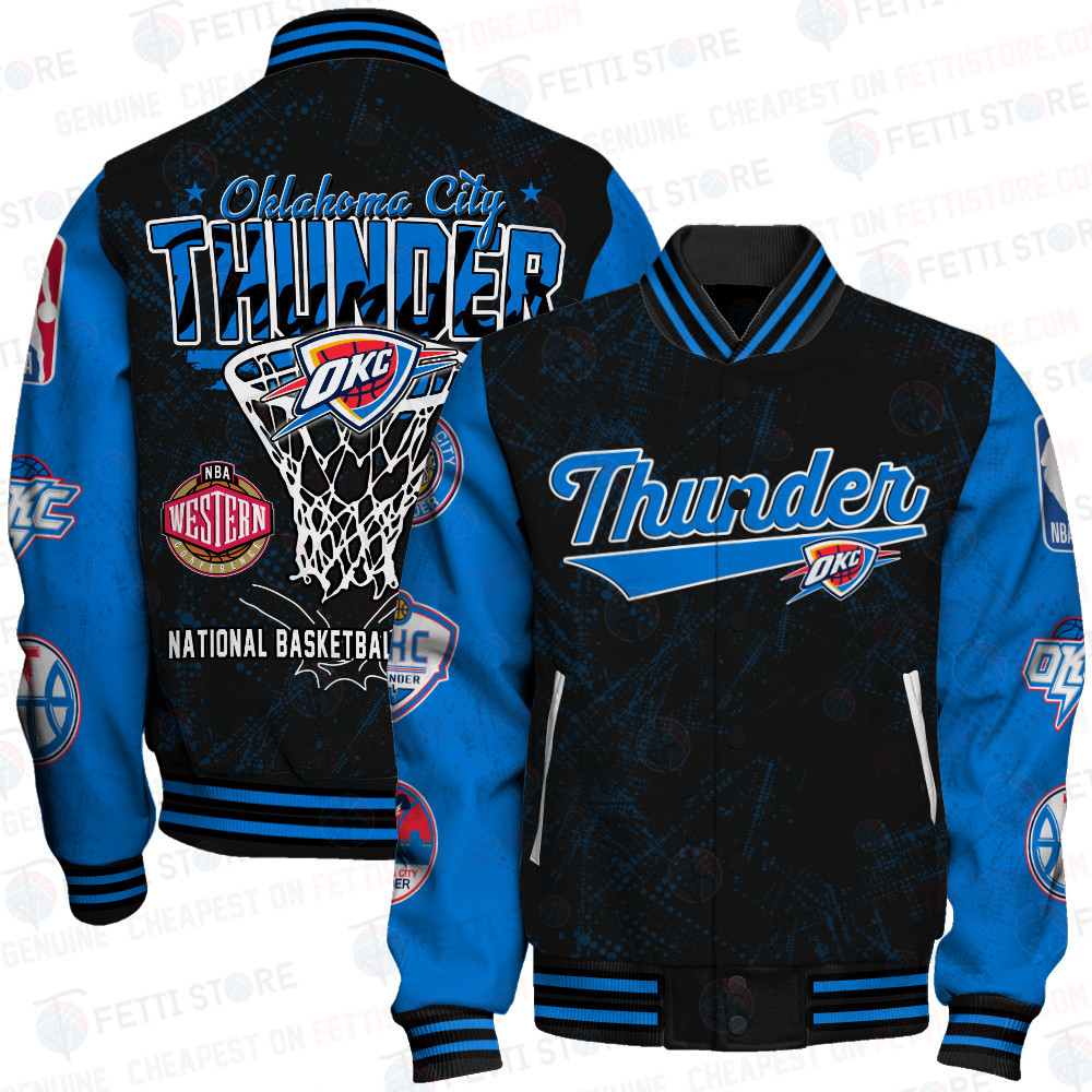 oklahoma city thunder nba baseball varsity jacket baseball jacket all over print sfat v20 oty5y