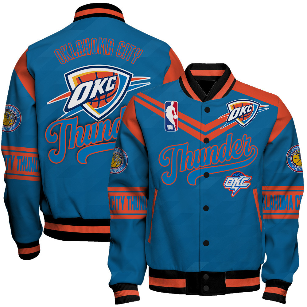 oklahoma city thunder nba baseball varsity jacket baseball jacket all over print sfat v9 bwsyw