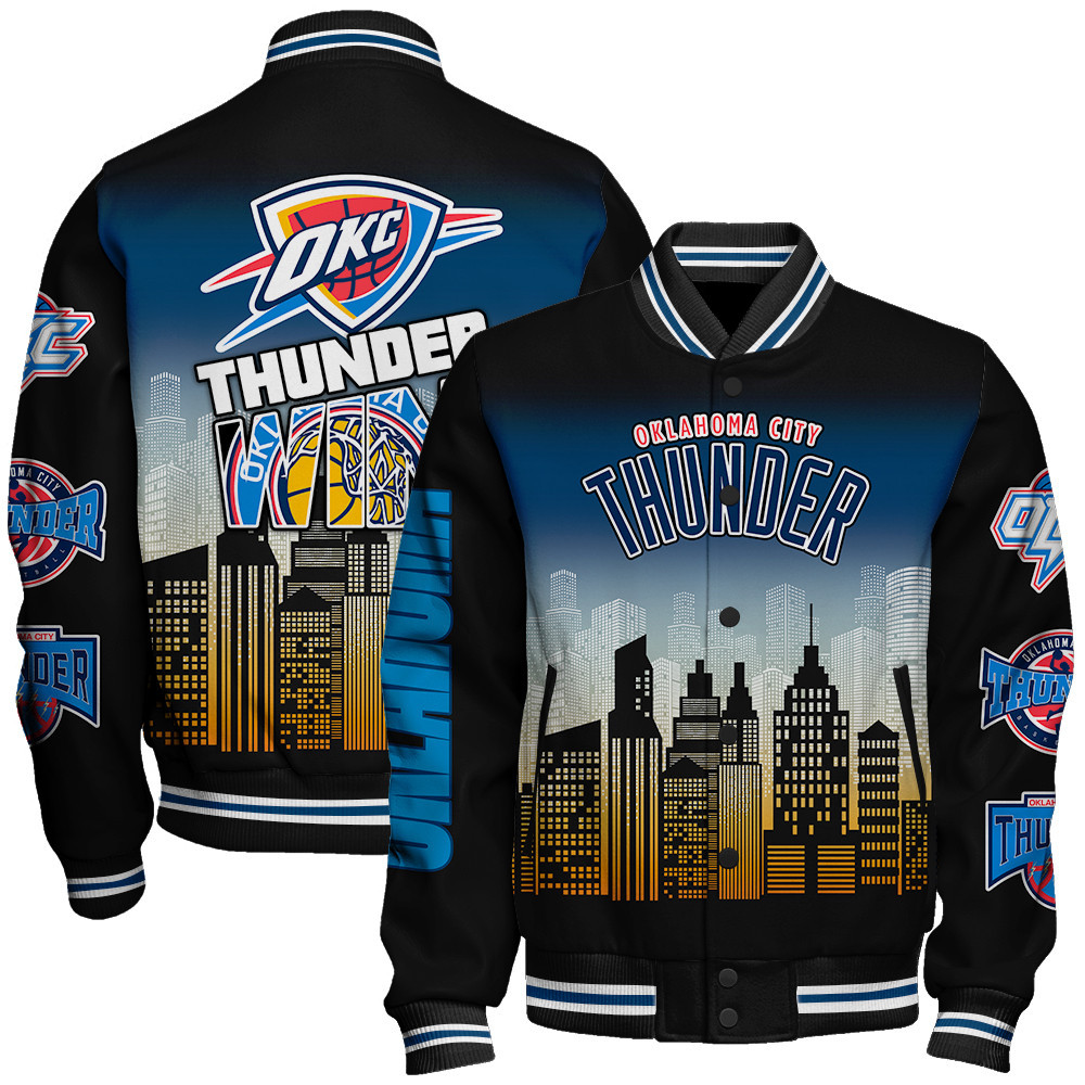 oklahoma city thunder nba baseball varsity jacket baseball jacket all over print stm v16 fujkd