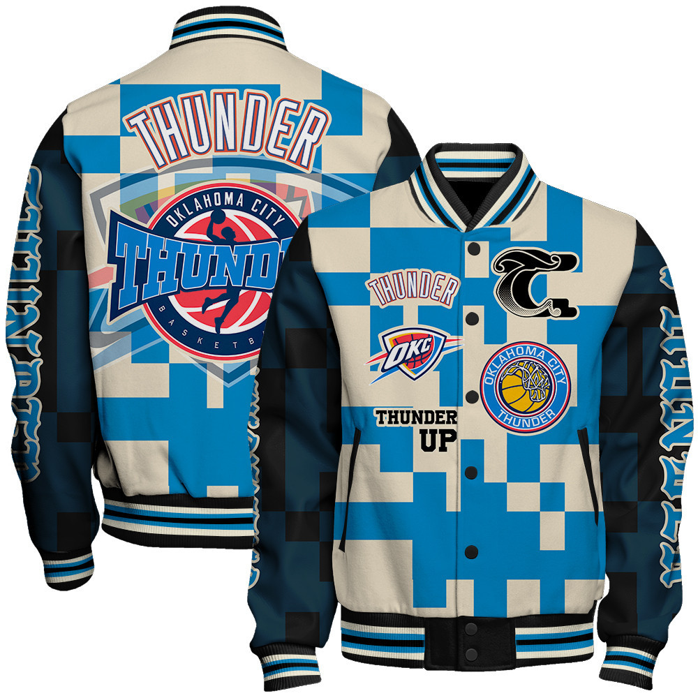 oklahoma city thunder nba baseball varsity jacket baseball jacket all over print stm v22 27igo