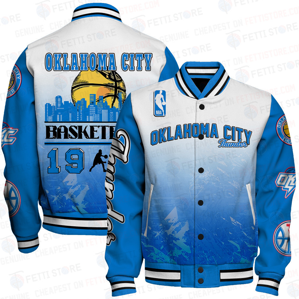 oklahoma city thunder nba baseball varsity jacket baseball jacket all over print wf24 tlm8y