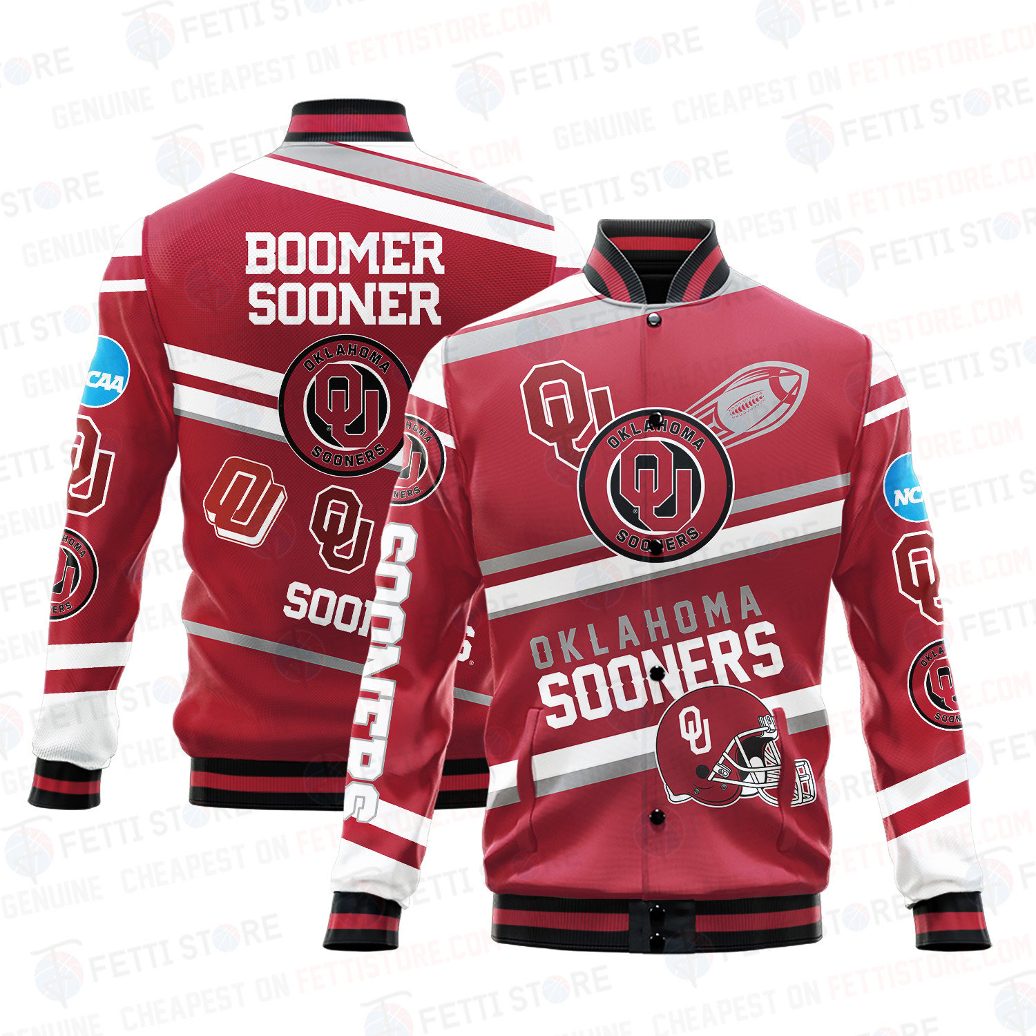 oklahoma sooners baseball varsity jacket baseball jacket all over print wf f3gf1