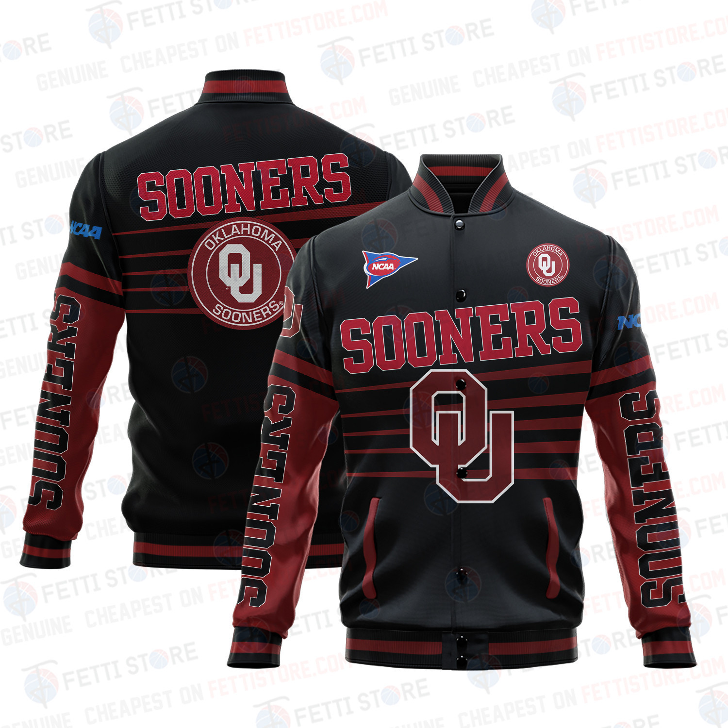 oklahoma sooners ncaa baseball varsity jacket baseball jacket all over print v1 x1lk7