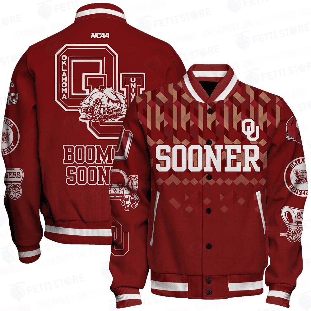 oklahoma sooners ncaa division football baseball varsity jacket baseball jacket all over print stm v2 gfagg