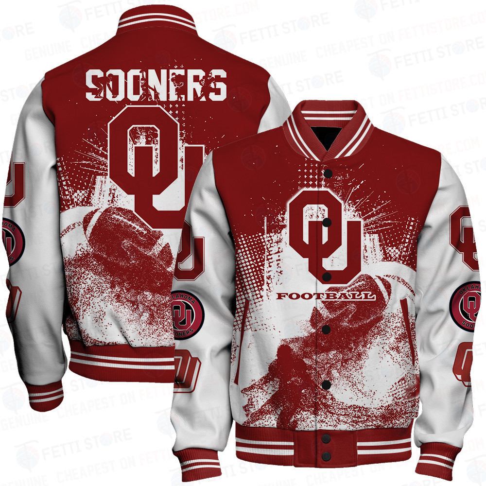 oklahoma sooners ncaa division i football baseball varsity jacket baseball jacket all over print sh1 v1 zwnyw