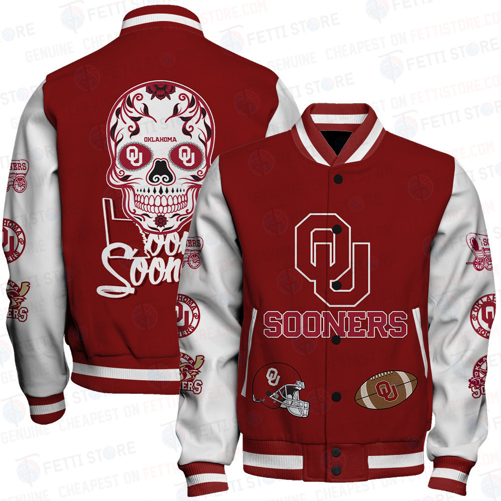 oklahoma sooners ncaa football baseball varsity jacket baseball jacket all over print stm 9hrjx