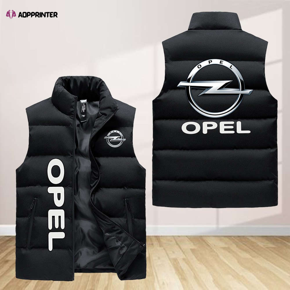 opel sleeveless puffer jacket custom for fans gifts