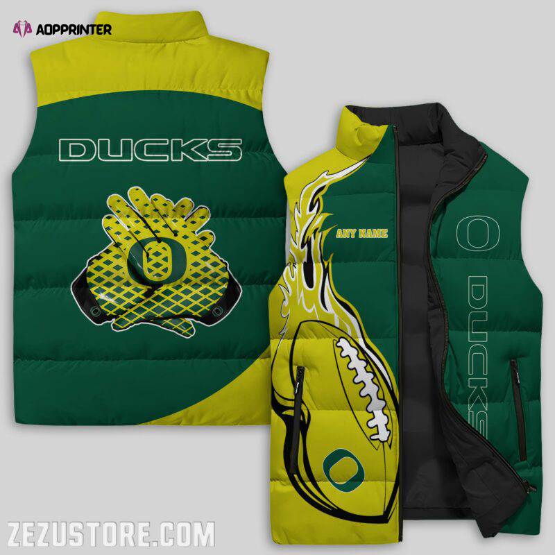 oregon ducks ncaa sleeveless puffer jacket custom for fans spj0904