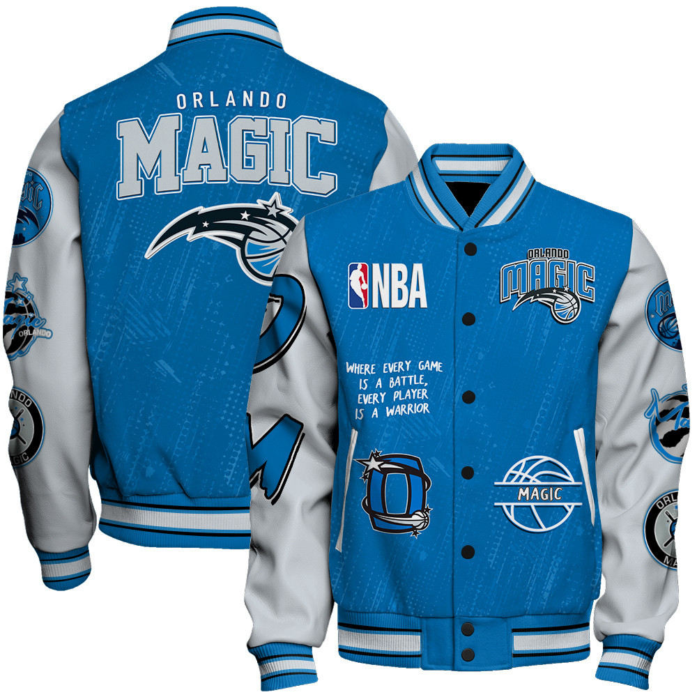 orlando magic team logo nba 2024 baseball varsity jacket baseball jacket all over print sfat v13 uhwpr