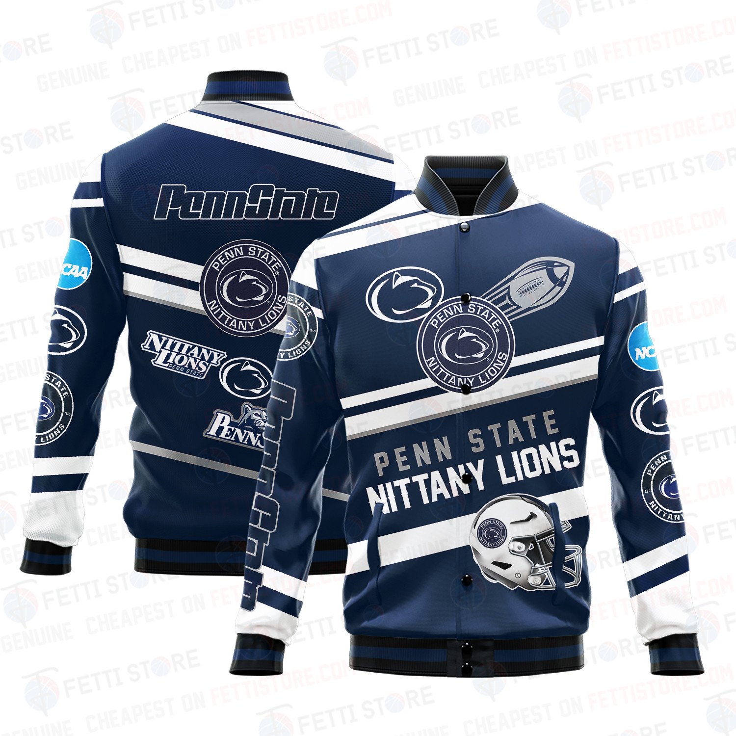 penn state nittany lions baseball varsity jacket baseball jacket all over print wf nxd8l