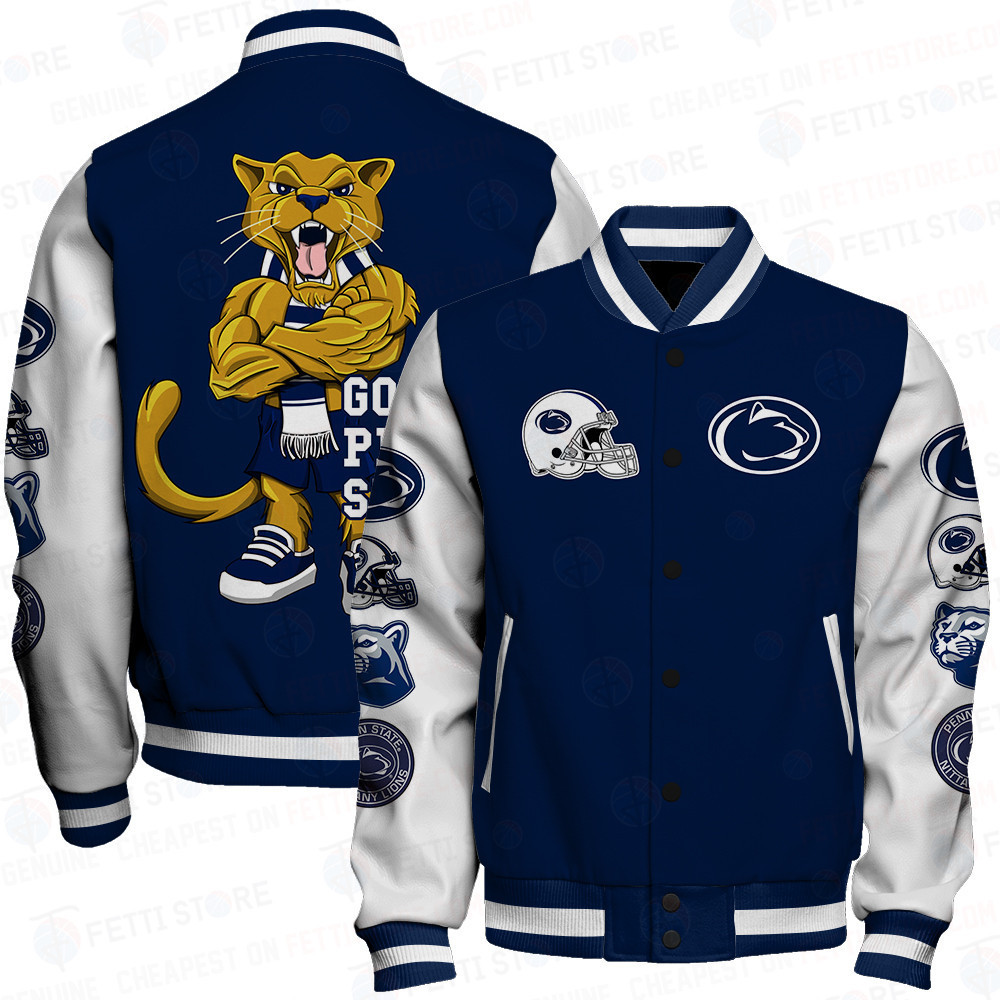 penn state nittany lions ncaa football baseball varsity jacket baseball jacket all over print stm pdcx5