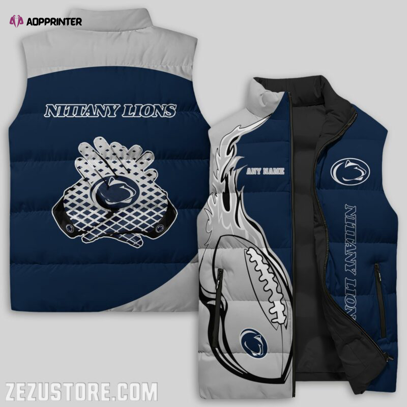 penn state nittany lions ncaa sleeveless puffer jacket custom for fans gifts 3