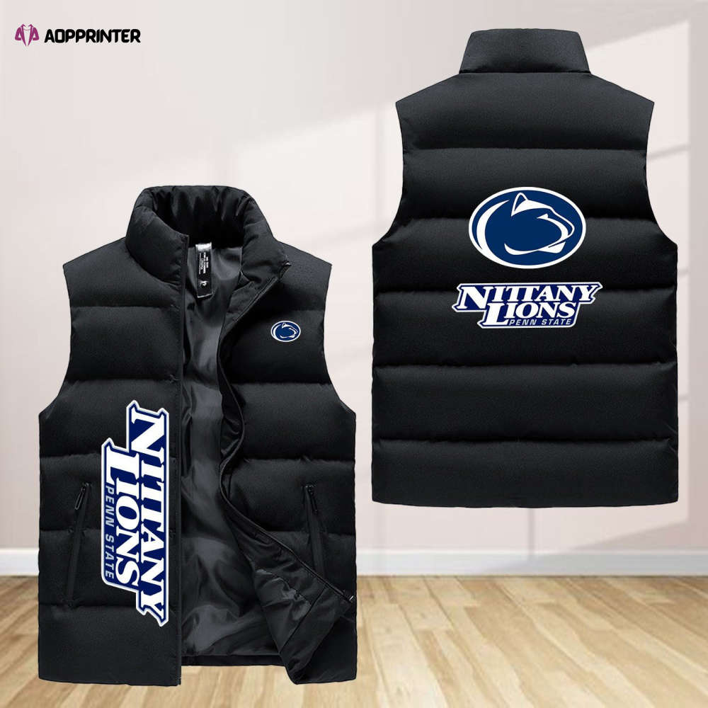 penn state nittany lions sleeveless puffer jacket custom for fans spj0463