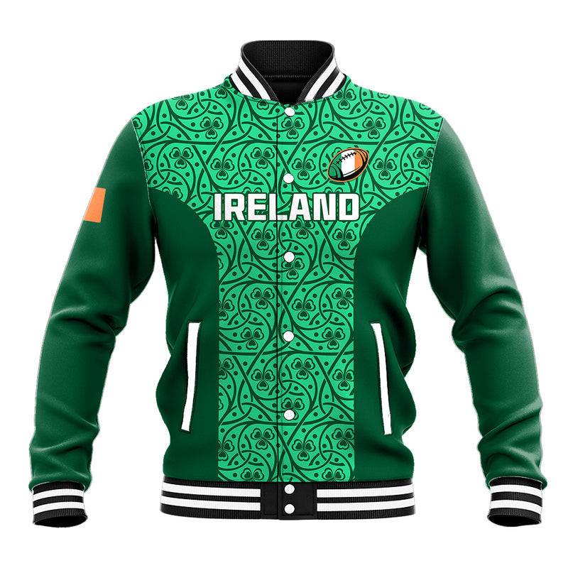 personalised ireland rugby 2023 celtic cross mix baseball varsity jacket baseball jacket all over print dhezk