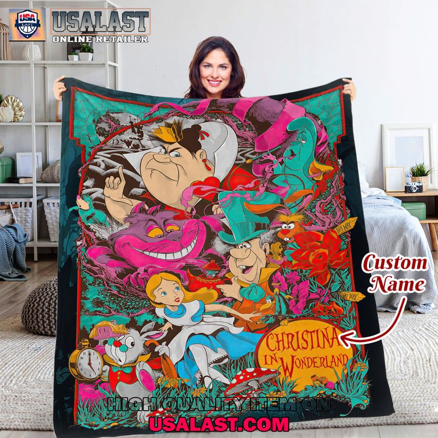 personalized alice in wonderland premium quilt blanket 1 DZfBy