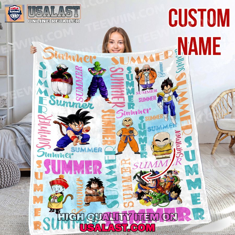 personalized dragon ball songoku quilt blanket 1 UIRmF