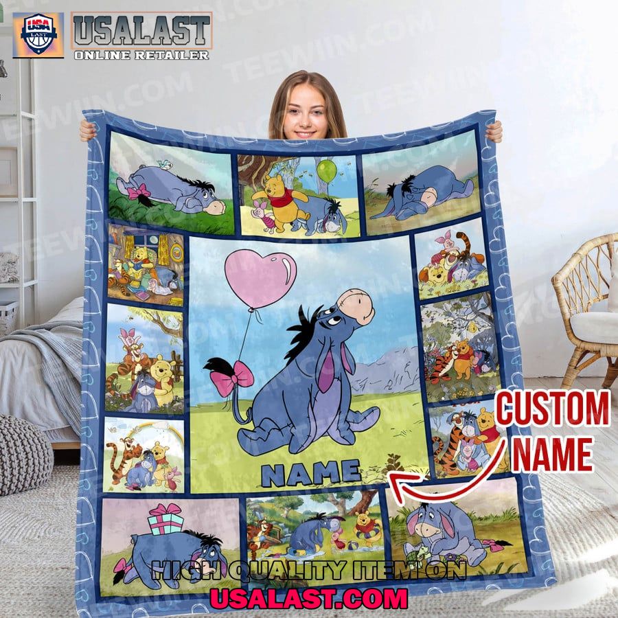 personalized eeyore lovers disney fleece blanket 1 S4EVe