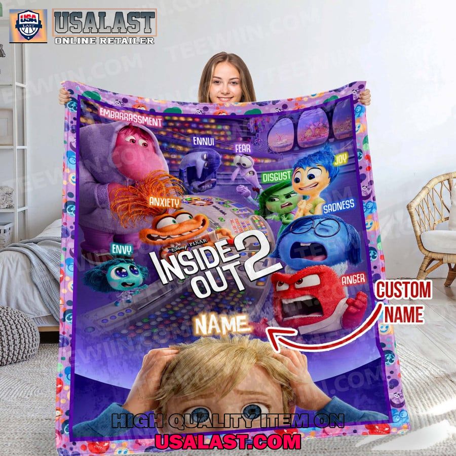 personalized inside out 2 high quality fleece blanket 1 mtKVd