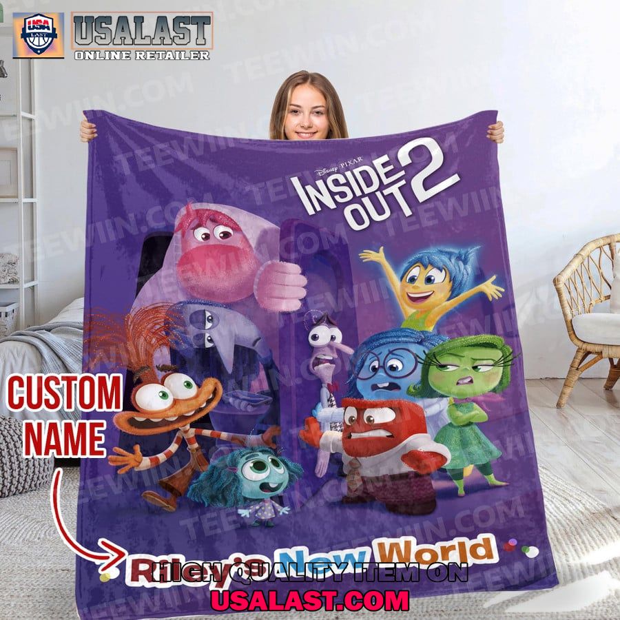 personalized inside out 2 world fleece blanket 1 0hkfy