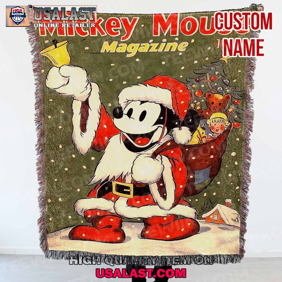 personalized mickey mouse magazine christmas quilt blanket 1 xIDc5