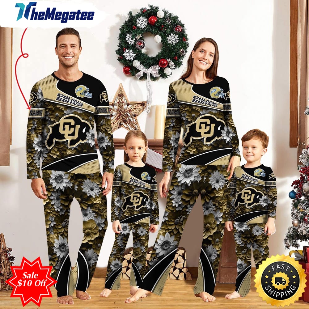 personalized ncaa colorado buffaloes pajamas for family pajamas sport fans